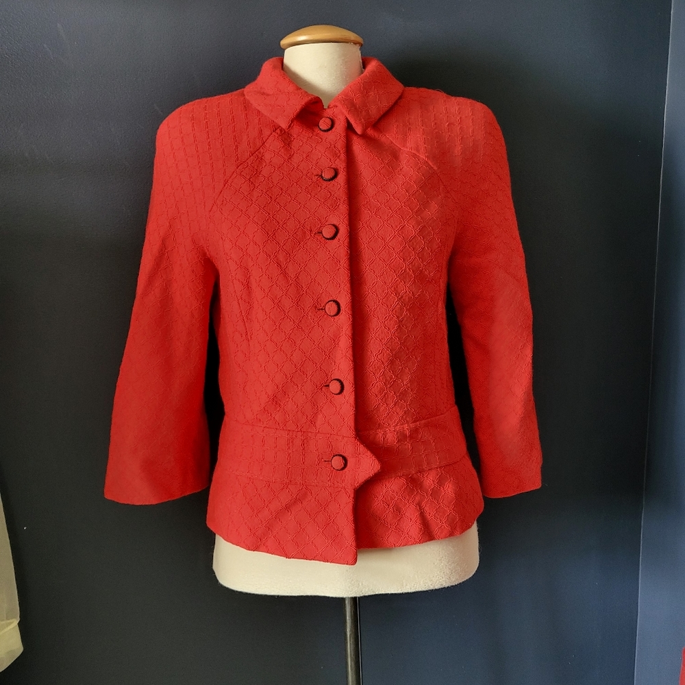 Vintage Lagerfeld red blazer holt renfrew